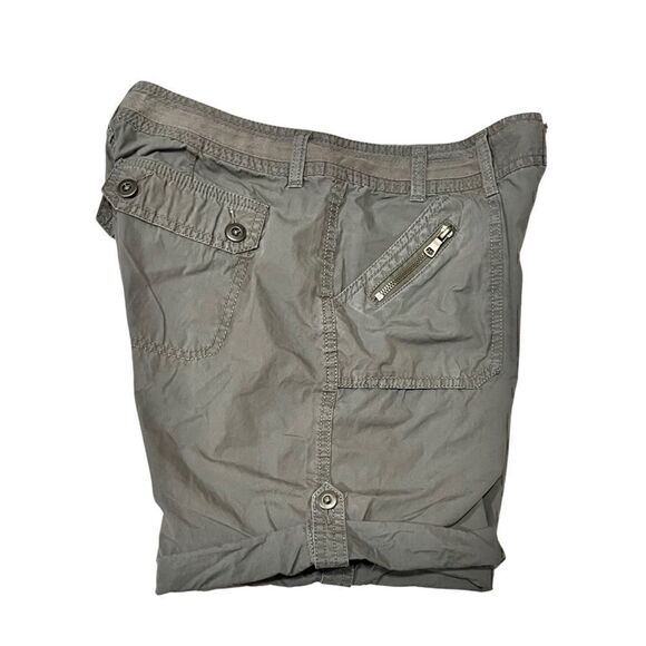 4 RUFFHEWN  army green convertible khaki shorts. Guc - Picture 6 of 7